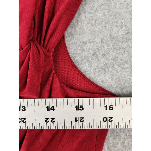 JS Collection Women's 8 Ruche Red Cocktail Dress Party Ruffles Pleated Fancy - Picture 13 of 16